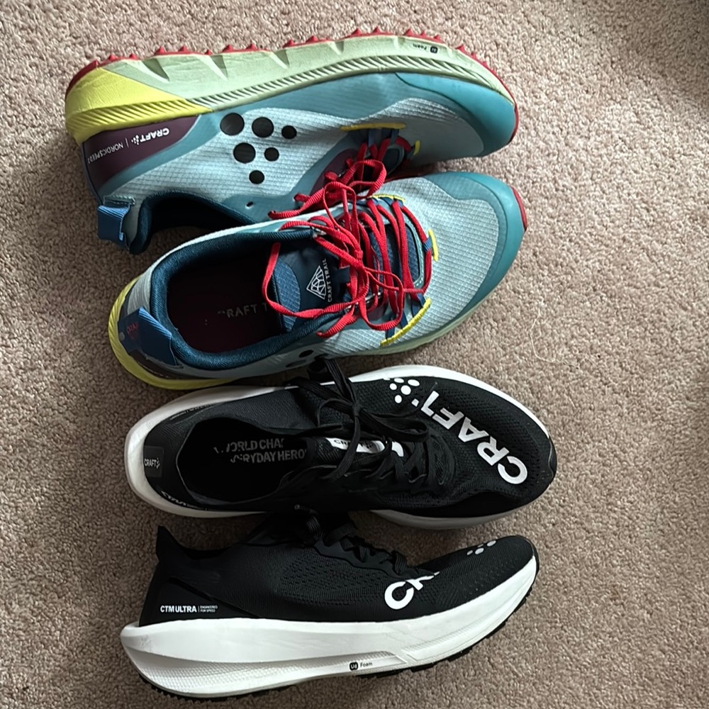 Two pairs of Craft shoes, size 9